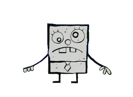 Doodlebob Spongebob Sticker - Doodlebob Spongebob Doodle Stickers