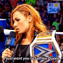 Becky Lynch Want You To Call Me Queen GIF
