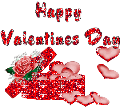 Happy Valentines Day Hearts Sticker - Happy Valentines Day Hearts Glitter Stickers