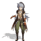a 3d model of a character from a video game with a white background