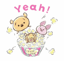 Yeah Popcorn GIF - Yeah Popcorn Pooh GIFs