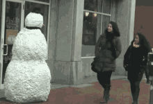 Freaky Snowman - Freaky GIF - Snow Man Move Moving GIFs