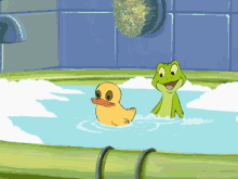 bibi blocksberg frog duck bathtub fun
