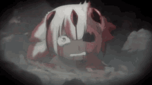 a cartoon character with blood coming out of his mouth