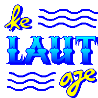 Sea Waves With Text Saying Go Away In Indonesian Slang Sticker - Gaul Jadul Ke Laut Aje Waves Stickers