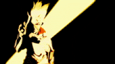 a couple of anime characters standing next to each other with their hands in the shape of a heart