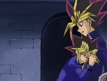 a couple of anime characters are hugging each other