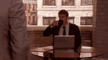Nathaniel Anderson Working GIF - Nathaniel Anderson Working Coffee GIFs