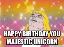 Happy Birthday Majestic Unicorn GIF - Happy Birthday Majestic Unicorn Laughing GIFs