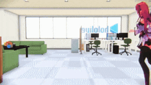 a computer generated image of a room with a sign that says " buildolod "