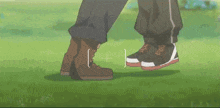 a couple 's legs are shown in a blurry photo with the letters i and j visible in the corner