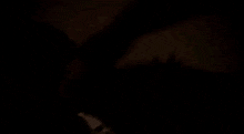 a woman with braids and glasses is laying on a bed in a dark room .