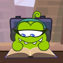 Reading A Book Om Nelle GIF - Reading A Book Om Nelle Cut The Rope GIFs