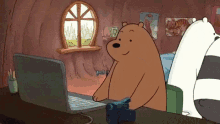 We Bare Bears Grizzly Bear GIF - We Bare Bears Grizzly Bear Everyday Watching GIFs