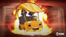 Golf Cart Fire GIF - Golf Cart Fire Flames GIFs