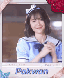 a picture of a girl with the name pakwan on the bottom