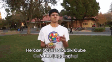 And He'S Carrying On A Conversation GIF - Fun Juggling Rubix GIFs