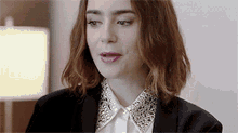 Lily Collins GIF - Lily Collins Short GIFs
