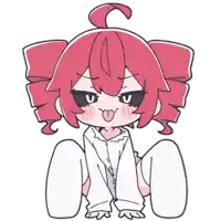 a drawing of a girl with red hair and a white shirt