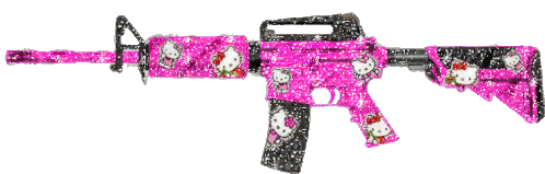 Gun Sparkling Sticker - Gun Sparkling Hello Kitty Stickers