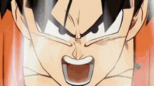 a close up of a cartoon character 's face with an open mouth