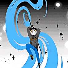 a pixel art drawing of a person with a hoodie that says g4