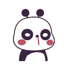 nosebleed cute panda blank stare