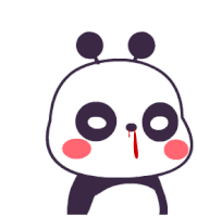 Nosebleed Cute Sticker - Nosebleed Cute Panda Stickers