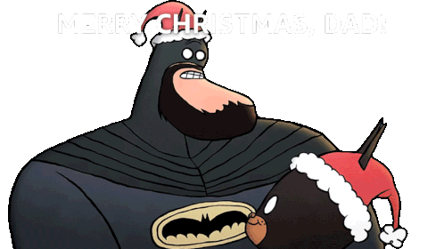 Merry Christmas Dad Damian Wayne Sticker - Merry Christmas Dad Damian Wayne Batman Stickers