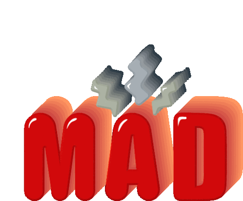 Mad Angry Sticker - Mad Angry Upset Stickers