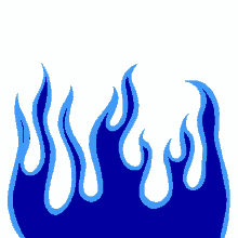 fire lit blue flames hot