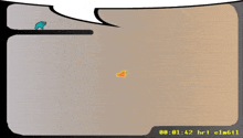a computer screen shows a time of 00:36 and a speech bubble