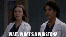 Greys Anatomy Amelia Shepherd GIF - Greys Anatomy Amelia Shepherd Wait Whats A Winston GIFs