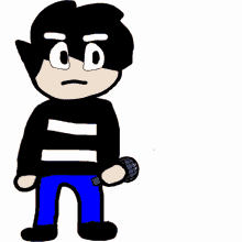 a cartoon drawing of a man with a big smile on his face