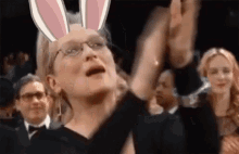 Happy Easter GIF - Meryl Streep Cheer Happy Easter GIFs