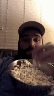 Beard Popcorn GIF
