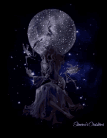 Sparkling Moon Starry Night GIF - Sparkling Moon Starry Night Fairies GIFs