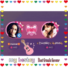 a picture of a girl and a man with the words my bestay best friends forever