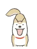 a cartoon dog with its tongue hanging out