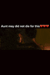 a picture of a spiderman with the words " aunt may die " on the bottom