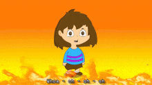 a cartoon of a girl with the words whoa oh oh oh written below her