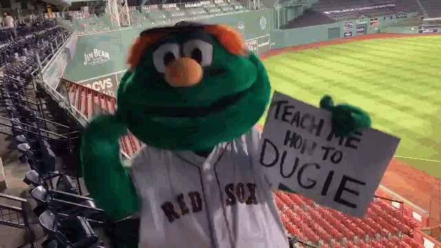 Boston Red Sox Wally The Green Monster GIF - Boston Red Sox Wally The Green  Monster Teach Me How To Dugie - Discover & Share GIFs