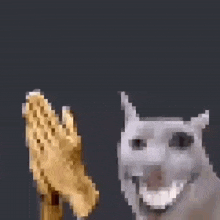 Clapping Creepy Cat Pixelated GIF - Clapping Creepy Cat Pixelated GIFs