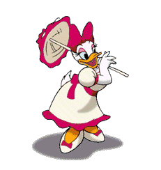 Daisy Duck Umbrella Sticker - Daisy Duck Umbrella Dress Stickers