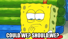 Could We Should We GIF - Could We Should We Spongebob GIFs