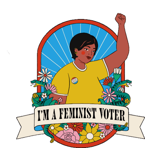 Vote I Am A Feminist Sticker - Vote I Am A Feminist Election Stickers