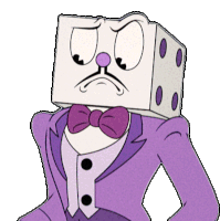 Huh King Dice Sticker - Huh King Dice The Cuphead Show Stickers