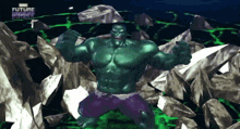 a hulk in a video game with the words marvel future fight on the bottom