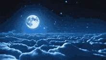Moon Clouds GIF - Moon Clouds Blue GIFs