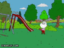 forever alone millhouse simpsons frisbee playground